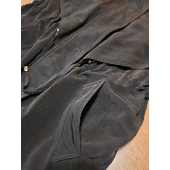 Fleet Street Black‎ Petite Medium Lightweight Drape Front Utility Jacket size M - Picture 11 of 12